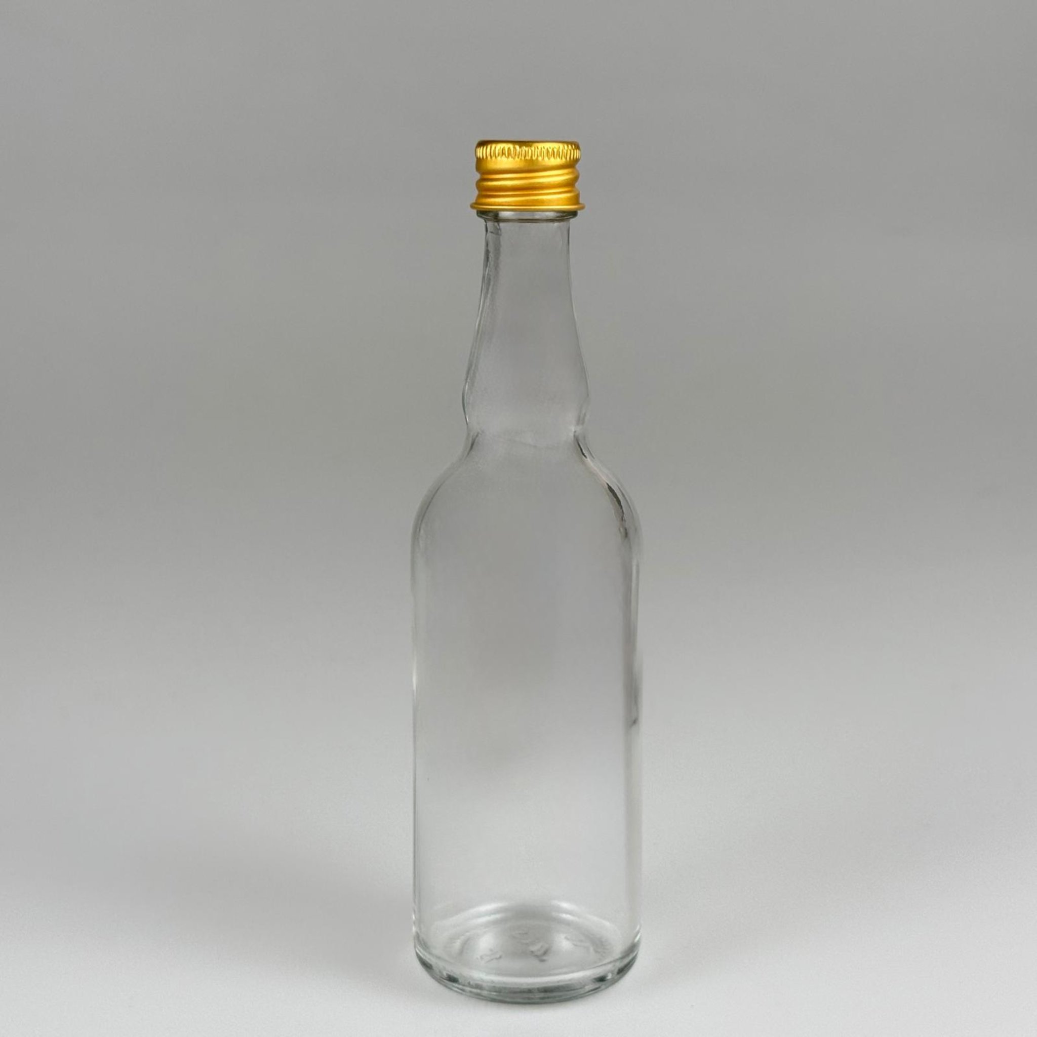 100 CC ŞEFFAF CAM BOĞUMLU SOS ŞİŞESİ + GOLD ALÜMİNYUM METAL KAPAKLI TAKIM - 100 ML SOS ŞİŞESİ