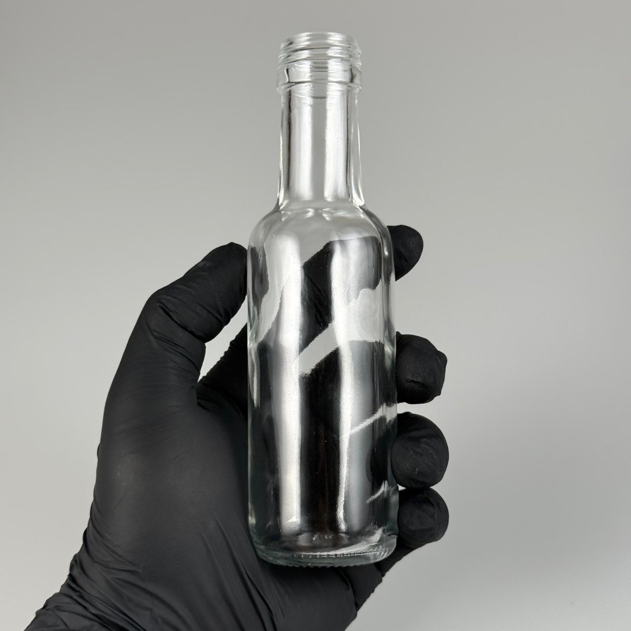100 CC DORİKA CAM ŞİŞE - AĞIZ ÇAPI 25 MM - 100 ML ŞEFFAF CAM DORİKA ŞİŞE