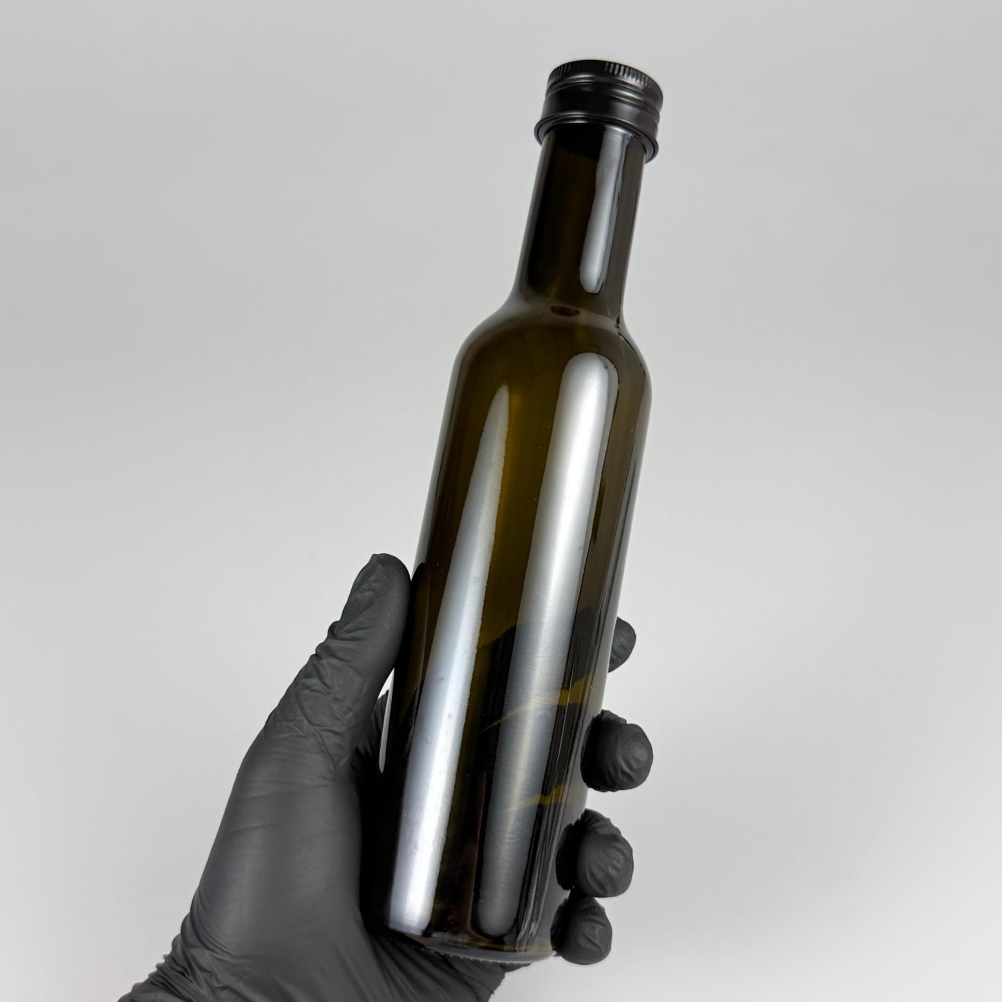 250 CC YEŞİL CESENA MODEL DORİCA CAM ŞİŞE - SİYAH METAL KAPAKLI - 250 ML CESENA ŞİŞE - YEŞİL