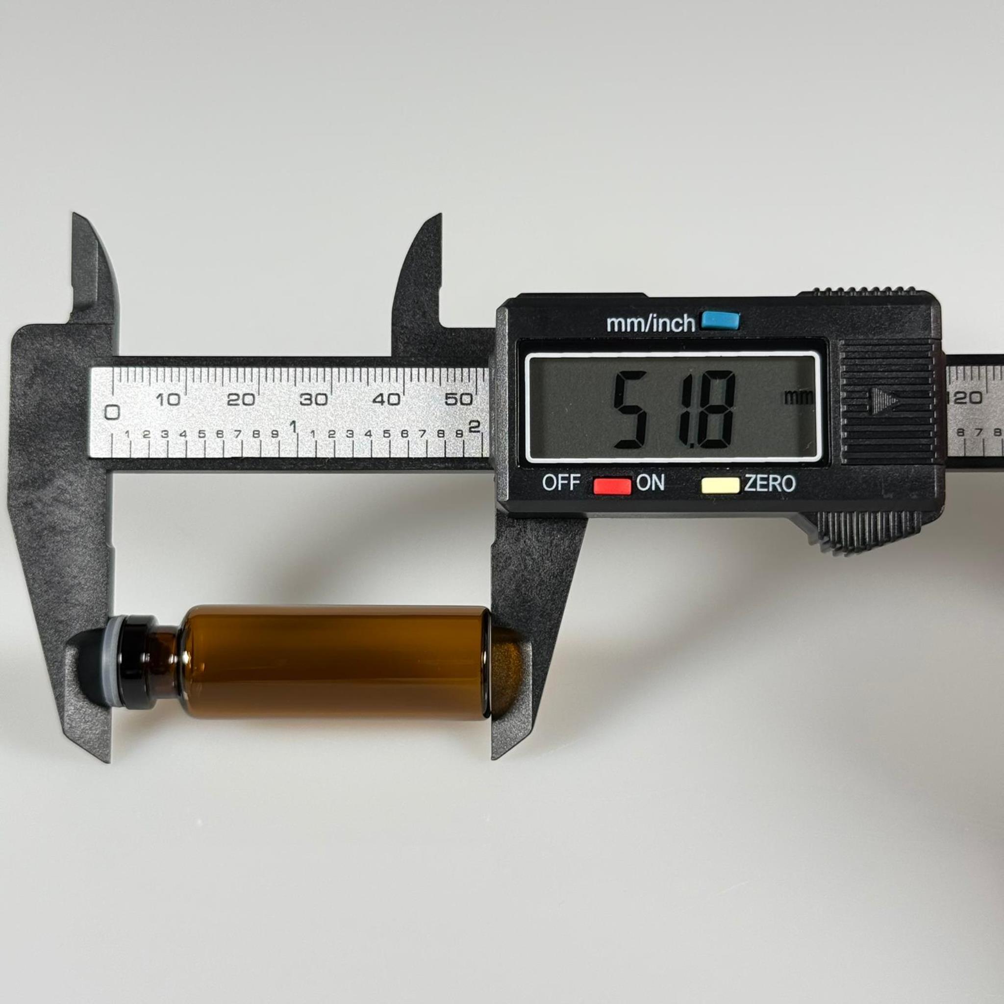 5 ML vial flakon şişe - 13 ağız 5 cc amber cam ilaç şişesi + kauçuk butil enjektör tıpası