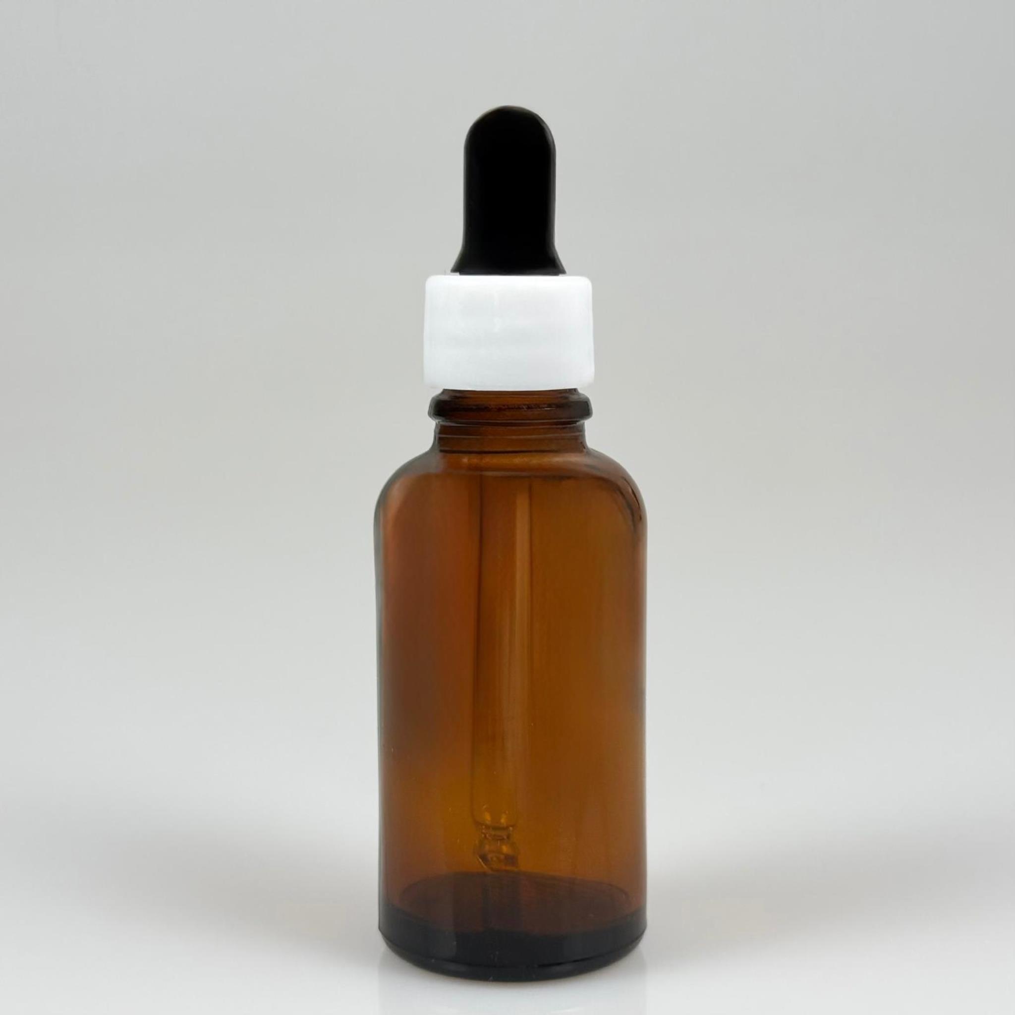 30 CC AMBER CAM DAMLALIKLI ŞİŞE - SİYAH EMZİK + BEYAZ DÜZ KAPAK + CAM PİPET TAKIM - 30 ML KAHVERENGİ DAMLALIKLI ŞİŞE SETİ