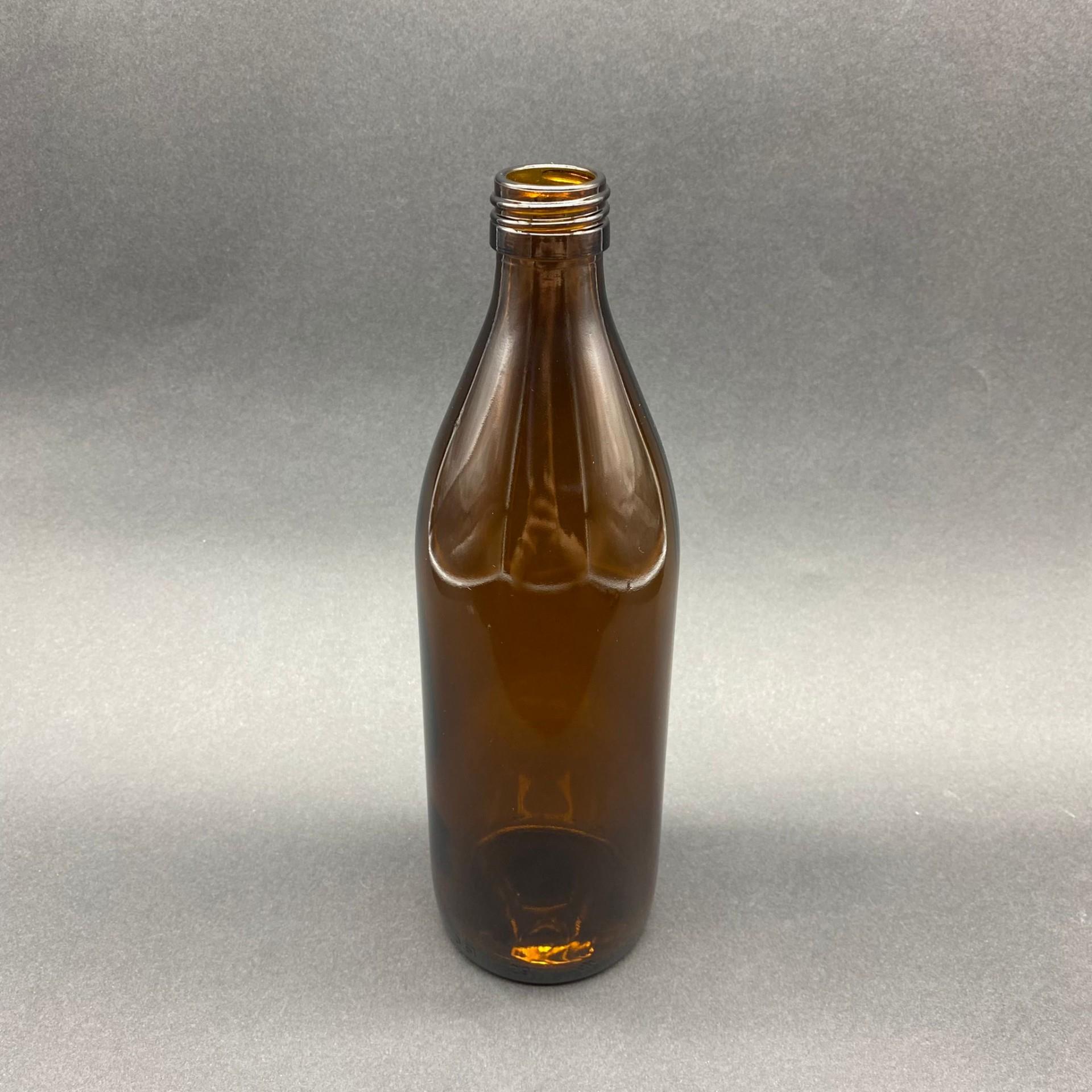 500 CC AMBER UZUN CAM ŞİŞE KAPAKSIZ (28 AĞIZ) - 500 ML KAHVERENGİ ECZA ŞİŞESİ ŞİŞECAM KOD NO: 712850