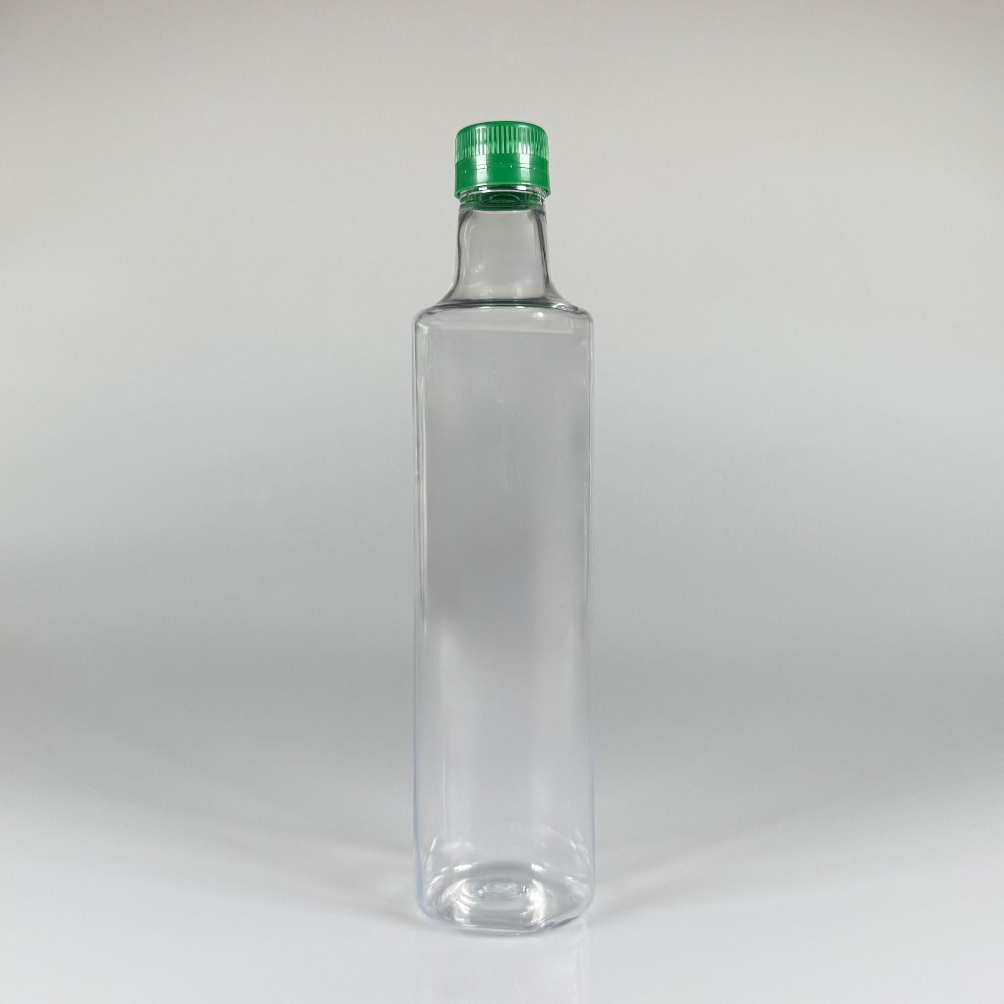 500 CC DORİKA SİLİNDİR PET ŞİŞE - CONTALI KİLİTLİ YEŞİL KAPAKLI -  (60 GR) CAM GÖRÜNÜMLÜ SERT KALIN KIRILMAZ 500 ML SİLİNDİR PLASTİK ŞİŞE