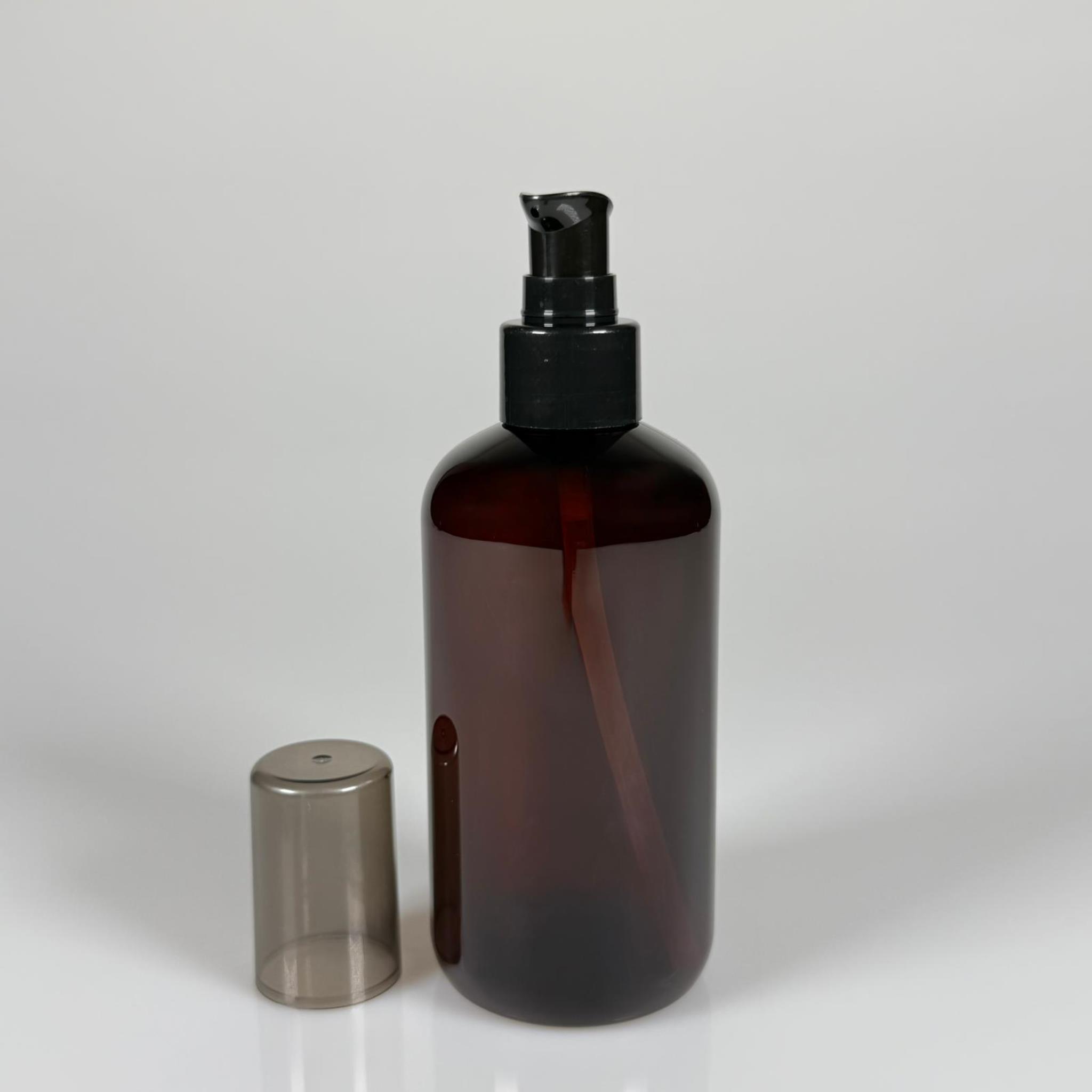 250 CC AMBER ŞİŞE - SİYAH LOSYON POMPALI - 250 ML POMPALI PLASTİK ŞİŞE - ZEYNEP MODEL PET ŞİŞE