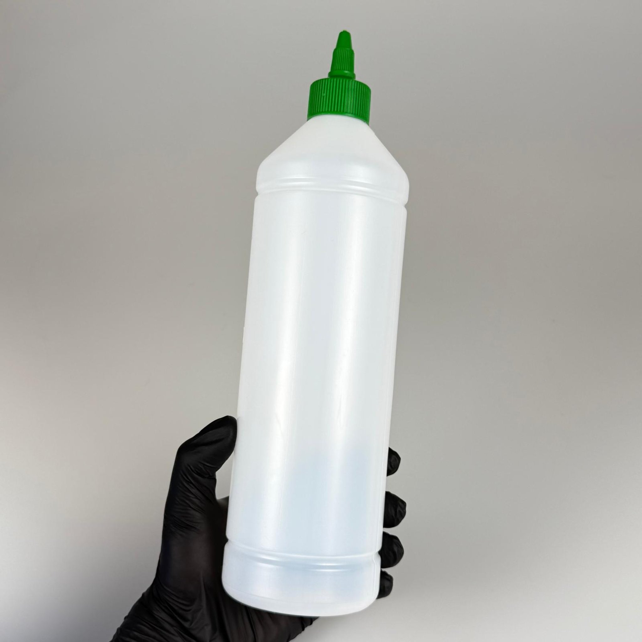 ZEYTİNYAĞI, SOS, ACI SOS, SİRKE, SRIRACHA VB BOŞ ŞİŞELERİ - YEŞİL SİVRİ TWİST AKITICI KAPAK + 1000 ML NATÜREL POLİETİLEN UZUN PLASTİK ŞİŞE TAKIM
