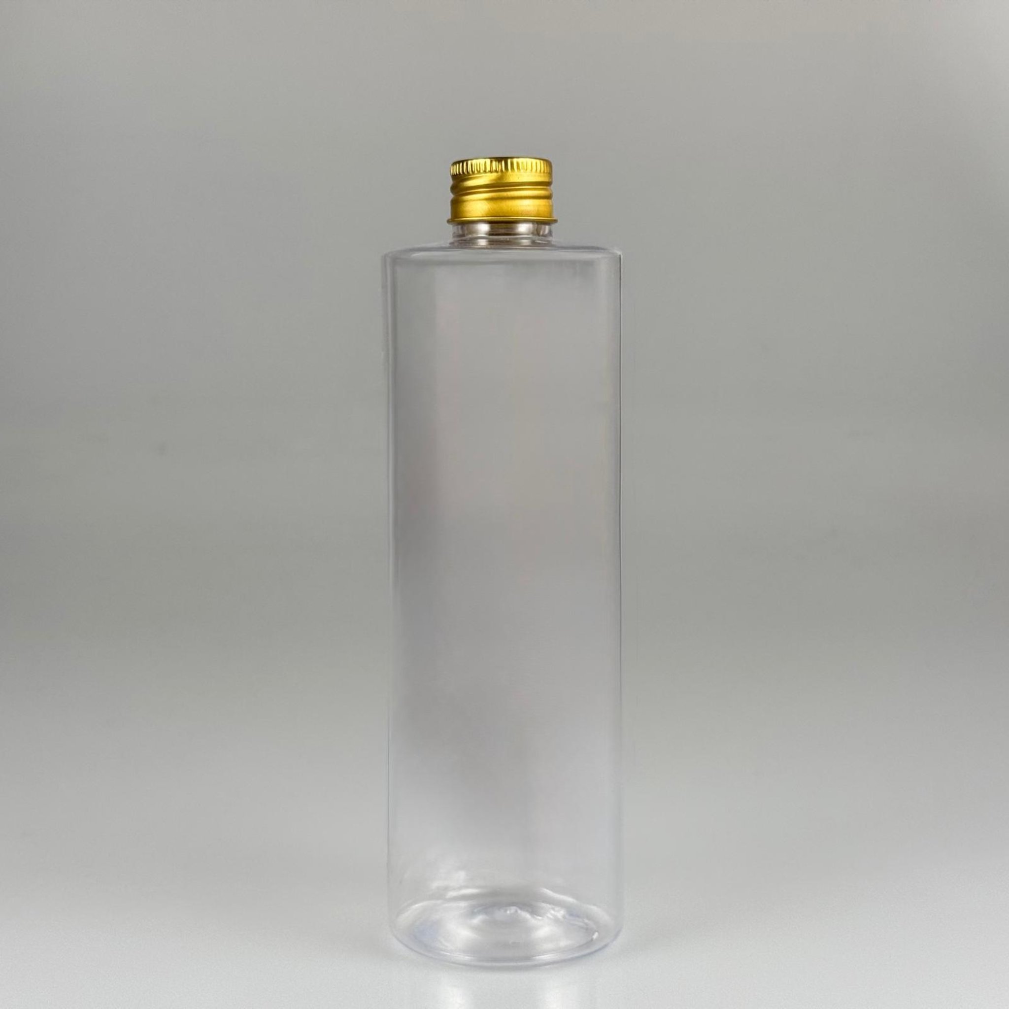 400 CC ŞEFFAF KÜT BOYUNLU SİLİNDİR PET ŞİŞE (30 GR - 24 AĞIZ ) + KÖPÜK CONTALI GOLD METAL ALÜMİNYUM KAPAKLI TAKIM - 400 ML KAPAKLI ŞEFFAF PLASTİK ŞİŞELER