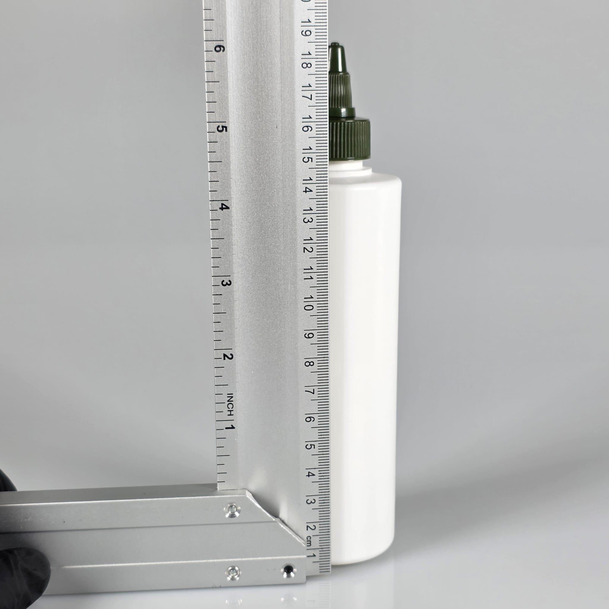 200 CC (SİLME 250 CC) BEYAZ SİLİNDİR MODEL MAT SERT POLİETİLEN ŞİŞE - YEŞİL AKITICI SİVRİ TWİST KAPAKLI - 200 ML BEYAZ PLASTİK ŞİŞE