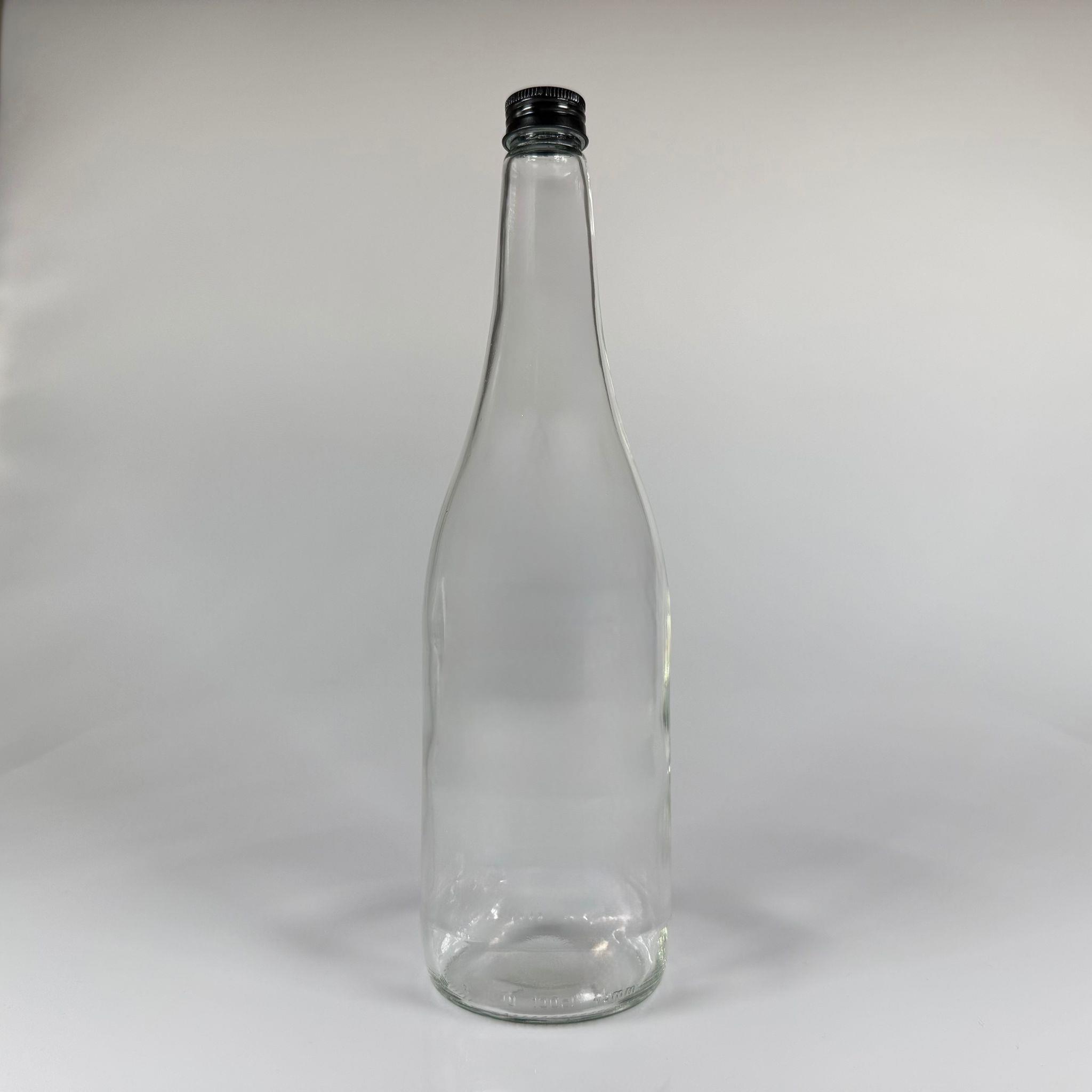 1000 ML LÜKS CAM SU ŞİŞESİ - 1000 CC BOŞ CAM SU ŞİŞELERİ - SİYAH ALÜMİNYUM METAL KAPAKLI (ELLE AÇILIP KAPANABİLİR) - RESTORAN, CAFE, OTEL VS İÇİN PREMİUM CAM ŞİŞE