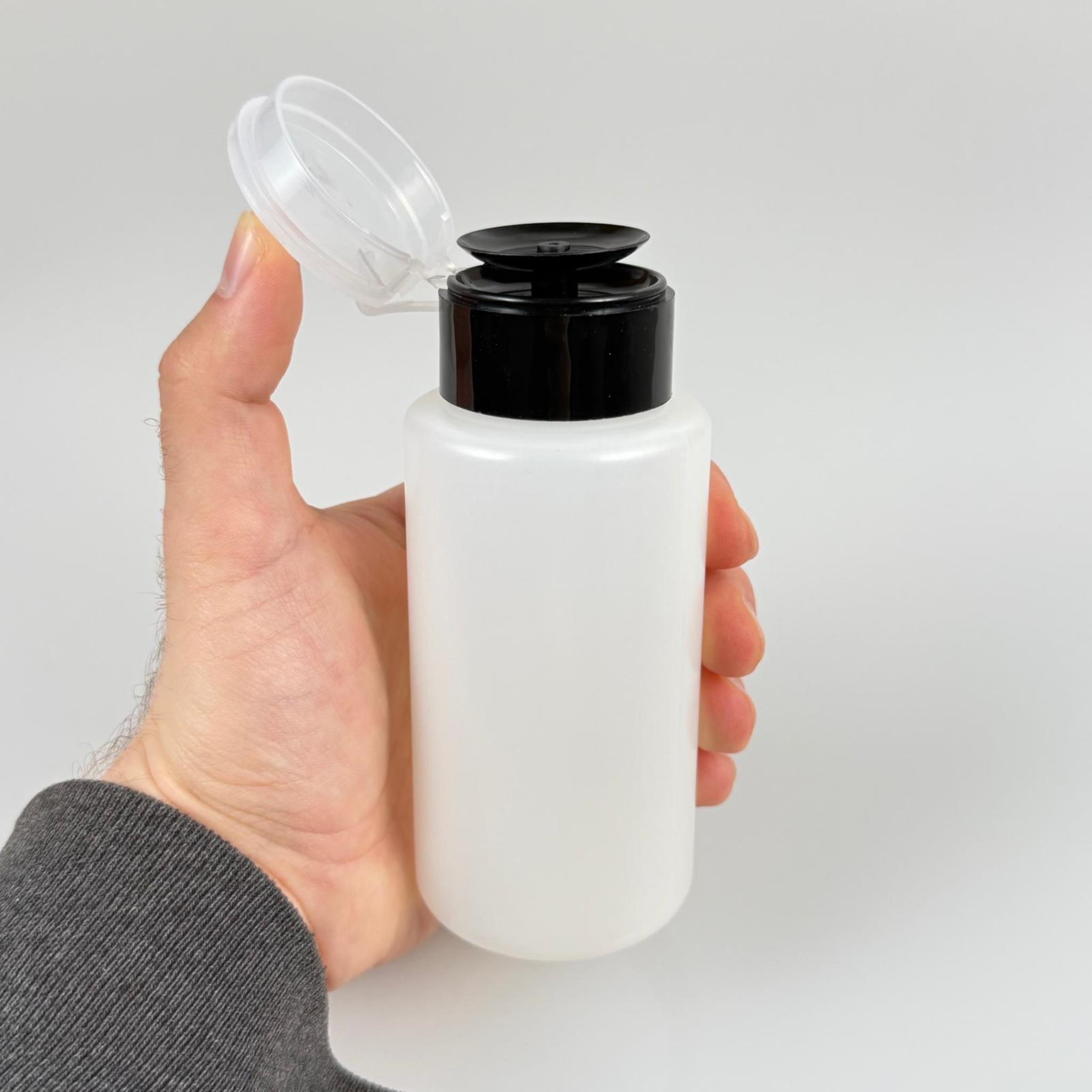 200 ML ASETON ŞİŞESİ - BASMALI ASETON POMPALI 200 CC YARI SAYDAM POLİETİLEN ŞİŞE