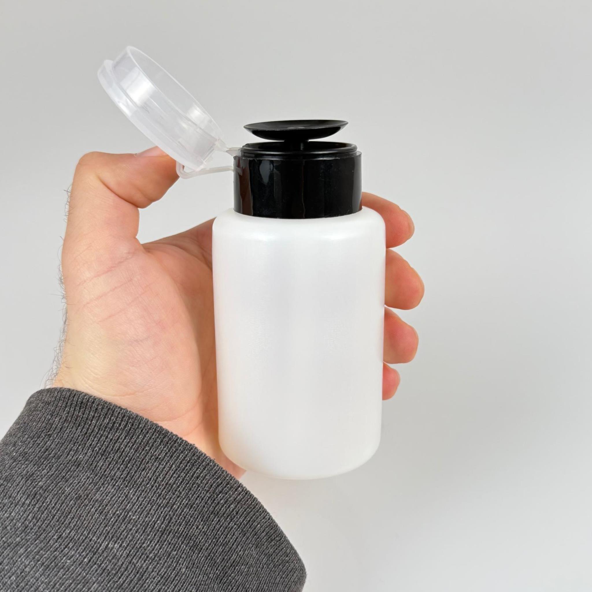 175 ML ASETON ŞİŞESİ - BASMALI ASETON POMPALI 175 CC YARI SAYDAM POLİETİLEN ŞİŞE