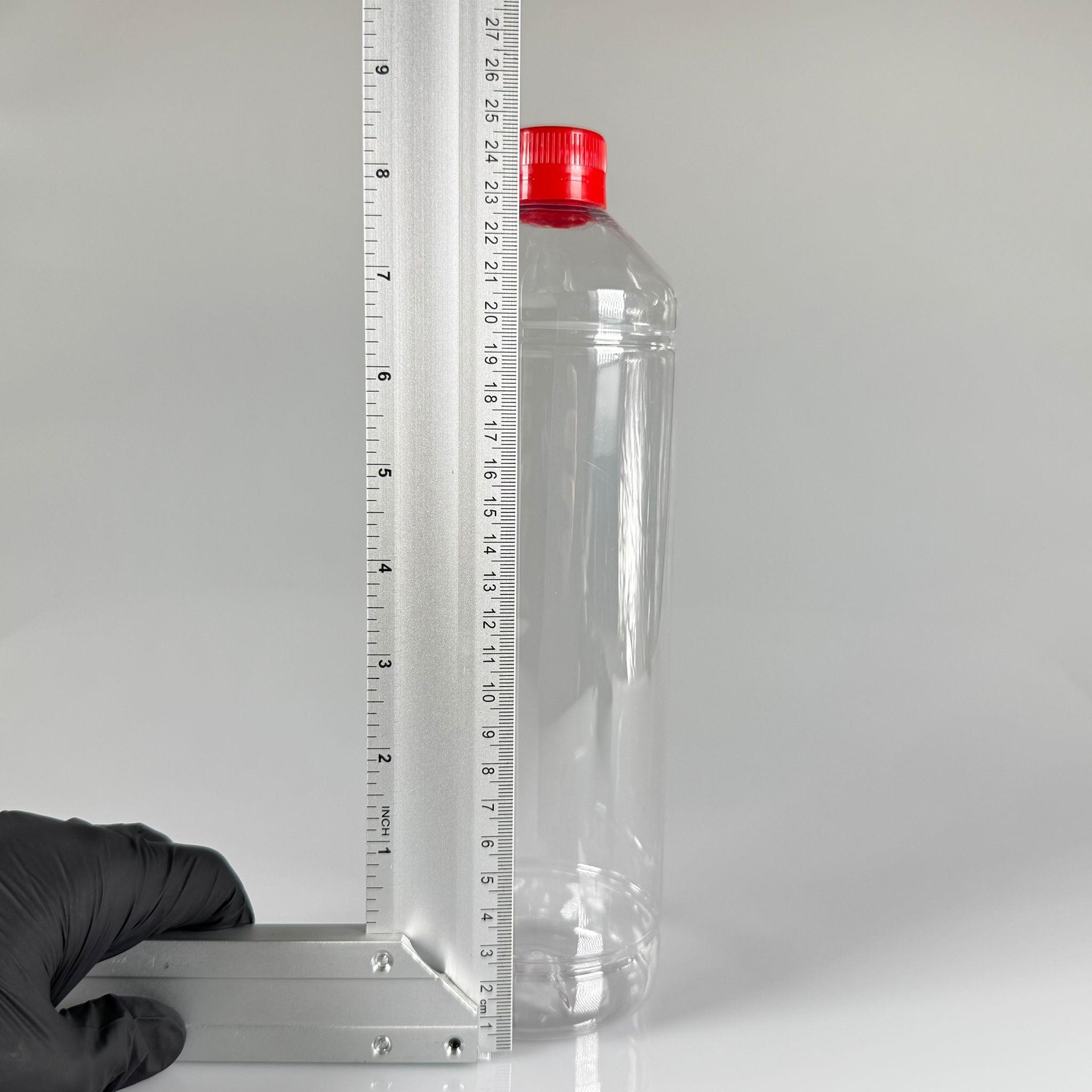 1000 CC DÜZ MODEL PET ŞİŞE (28 AĞIZ) - 1 LİTRE PET ŞİŞE KIRMIZI CONTALI KİLİTLİ KAPAKLI