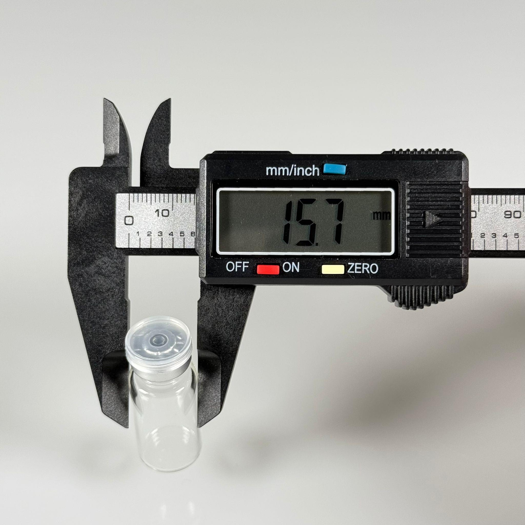 3 ML vial flakon şişe - 13 ağız 3 cc şeffaf cam ilaç şişesi + kauçuk butil enjektör tıpası + gümüş alüminyum kapaklı takım