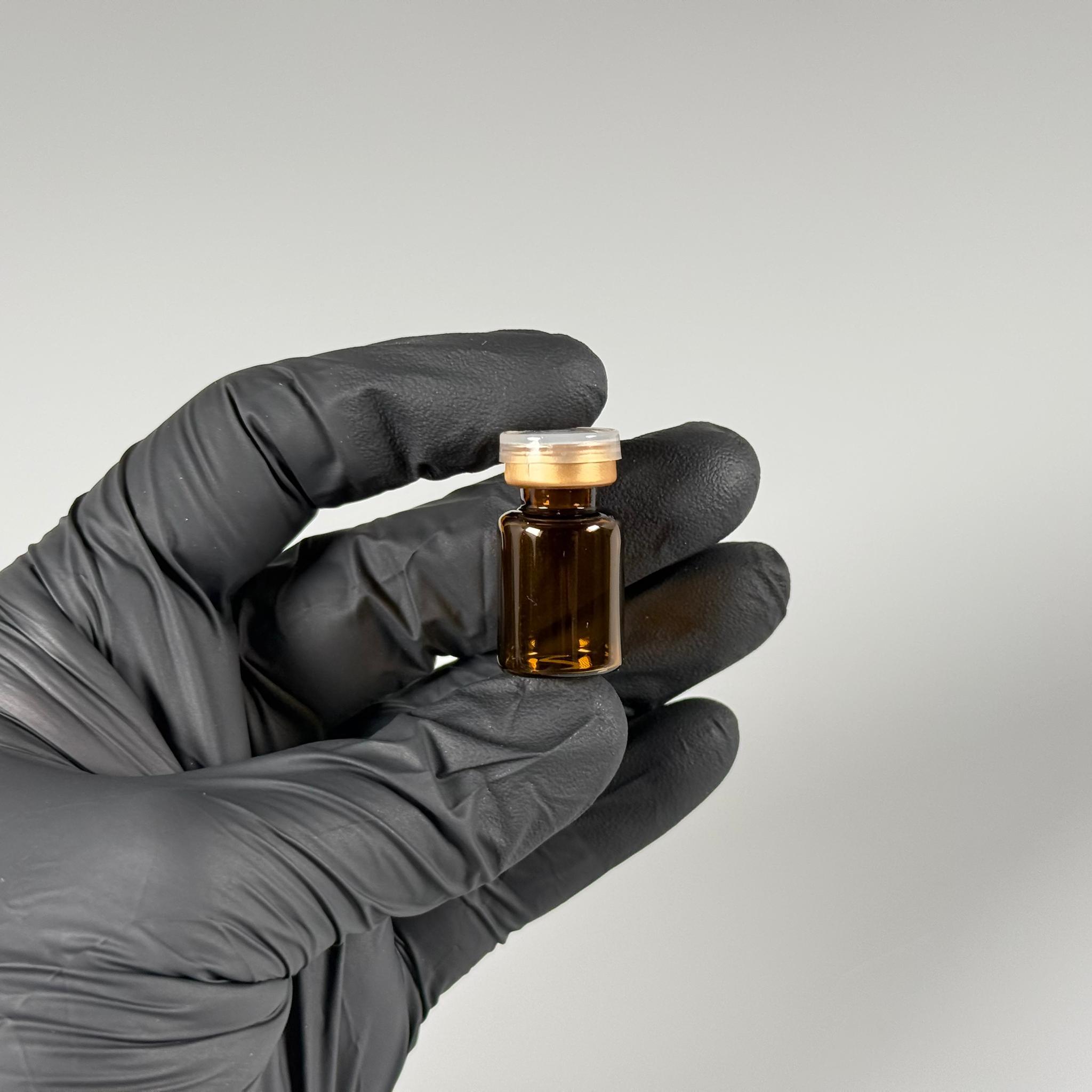 2 ML vial flakon şişe - 13 ağız 2 cc amber cam ilaç şişesi + kauçuk butil enjektör tıpası + gold alüminyum kapaklı takım