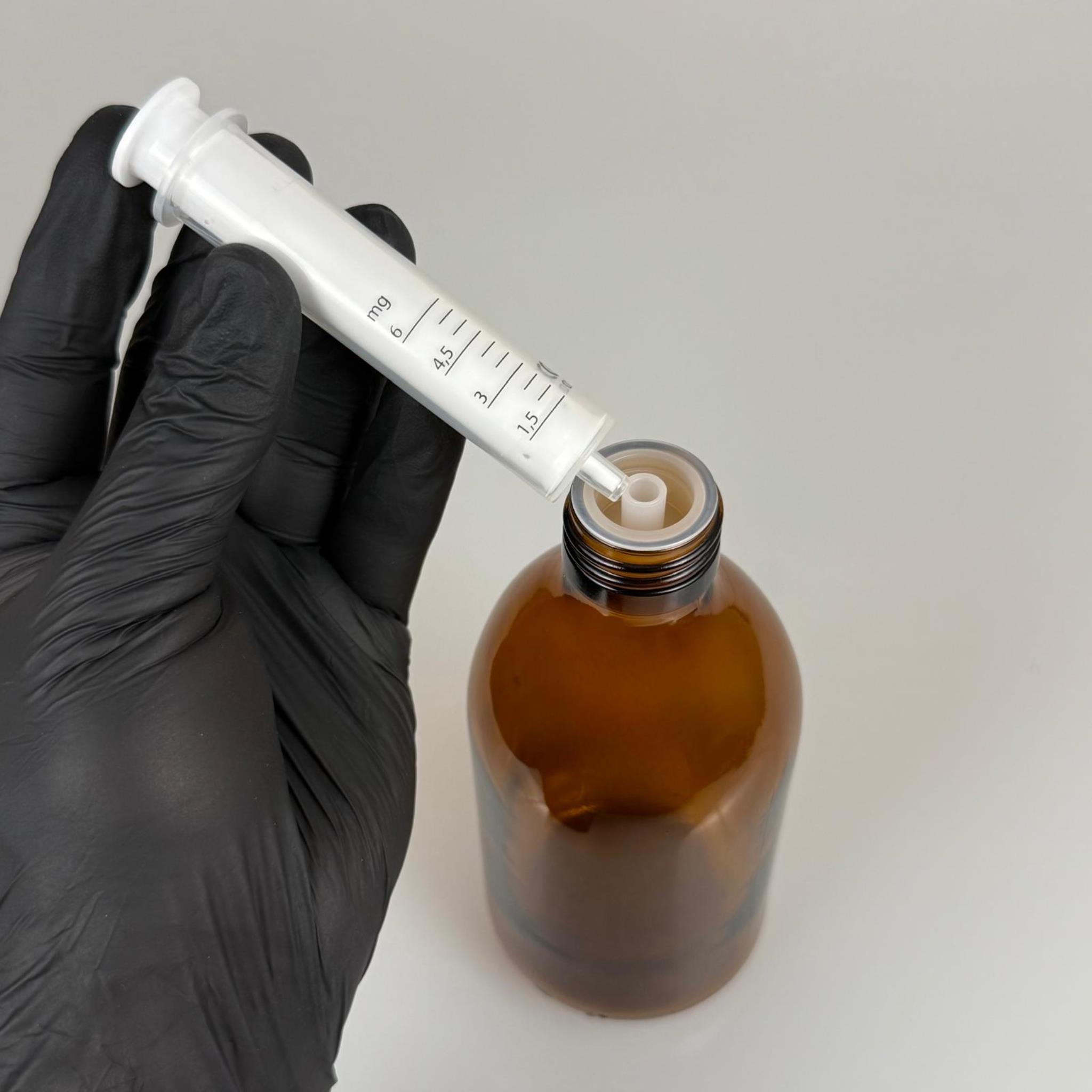 300 ML CAM ECZA ŞİŞESİ + 6 ML DOZAJ PİPETİ + DOZAJ TIPASI + CONTALI PLASTİK KAPAK TAKIM